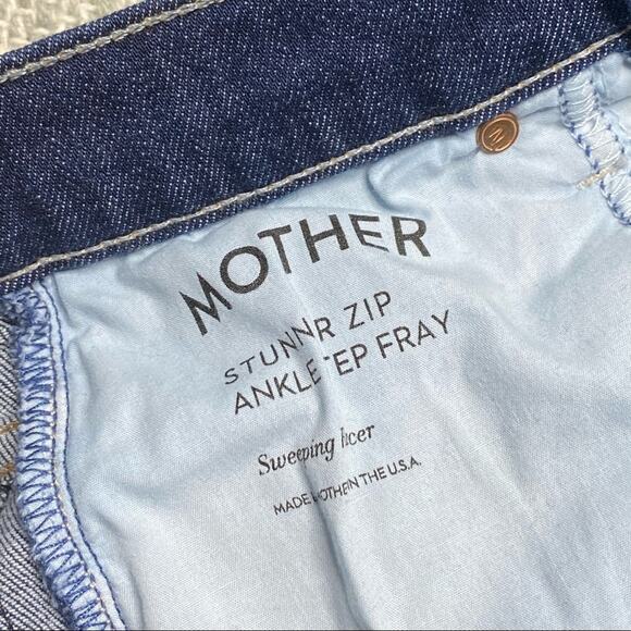 Mother The Stunner Zip Ankle Step Fray Jeans Women’s 24 - Picture 10 of 14